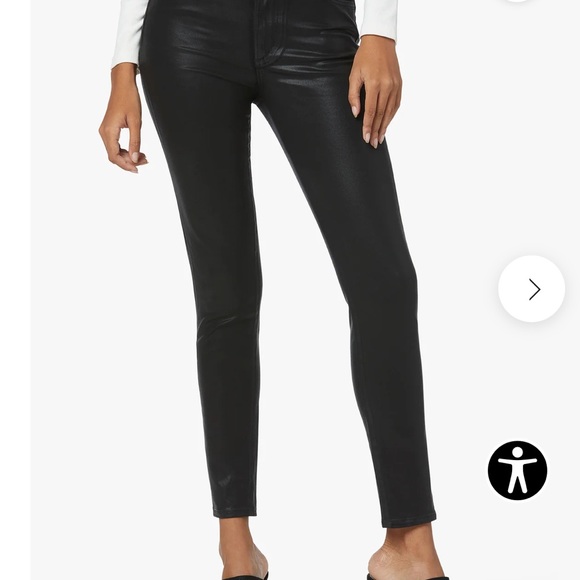 The Charlie High Rise Skinny Ankle Brown  coated shiny - Picture 4 of 6